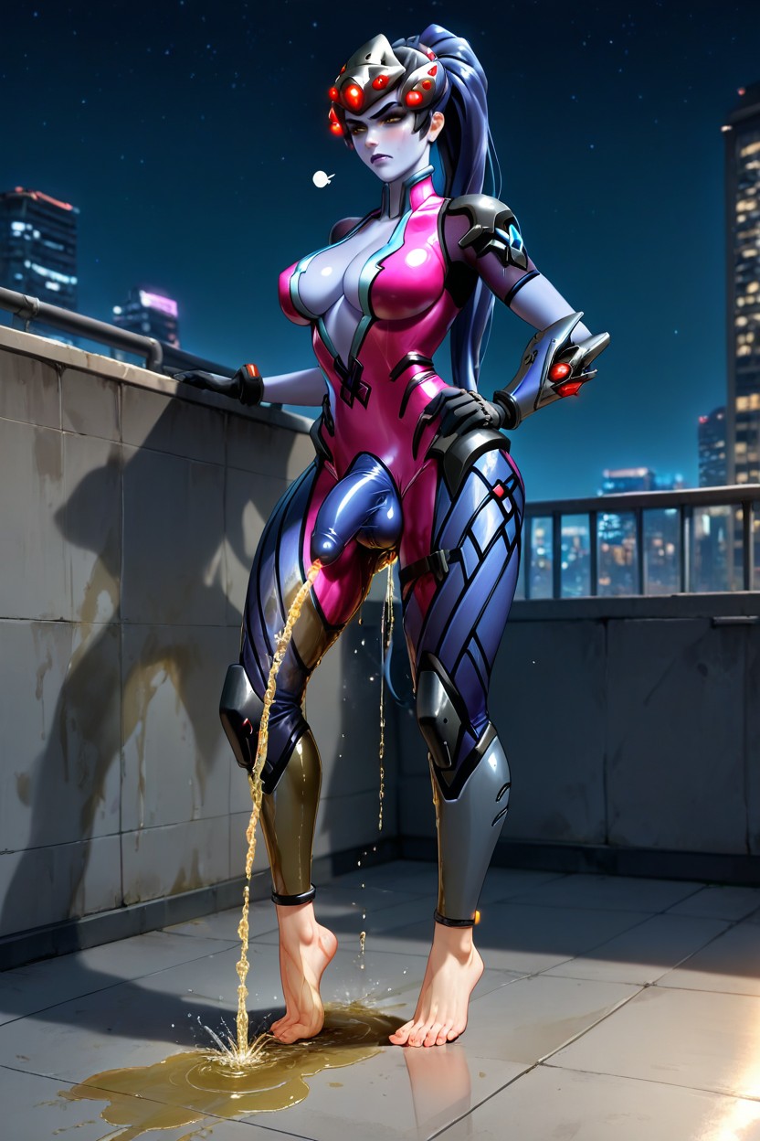 Peeing, Full Body View, Lots Of Pee Hentai IA