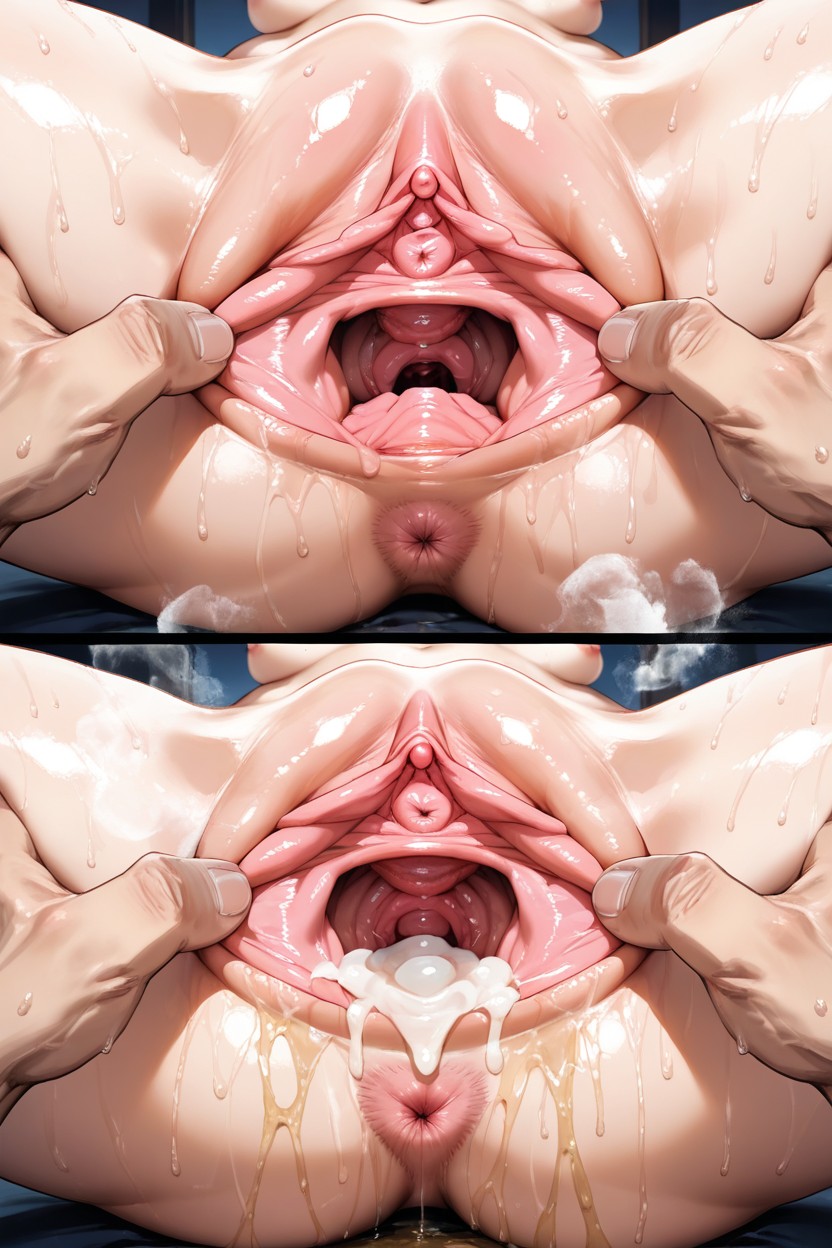 Body Steam, Ultra-detailed Cervix View, Wet Panty Hentai AI Porn