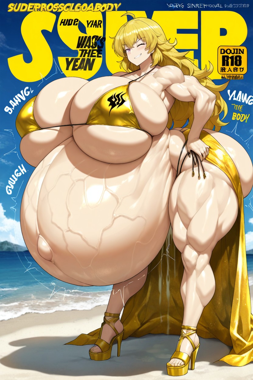 Tall, Yellow Heels, Shaking Hentai AI Porn