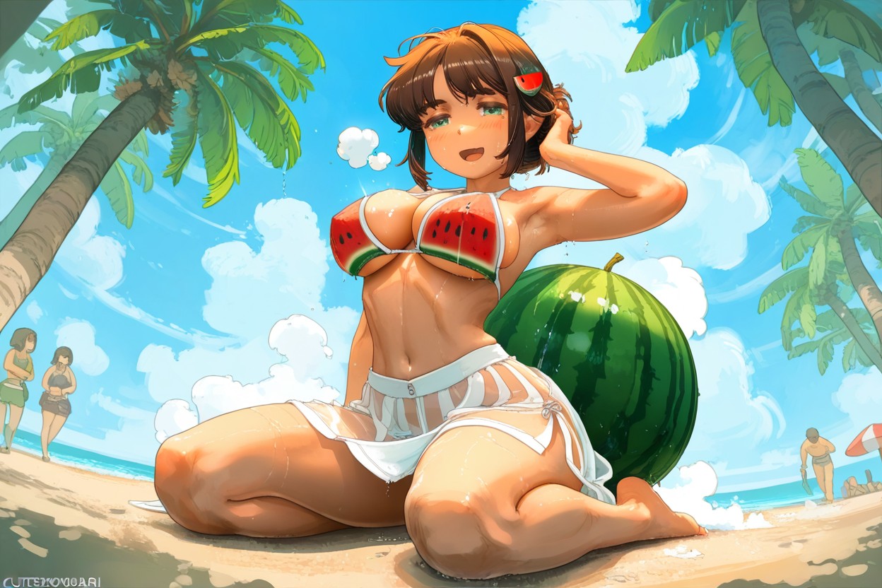 Akai Sashimi Style, Thick Thighs, Smile Hentai AI Porn