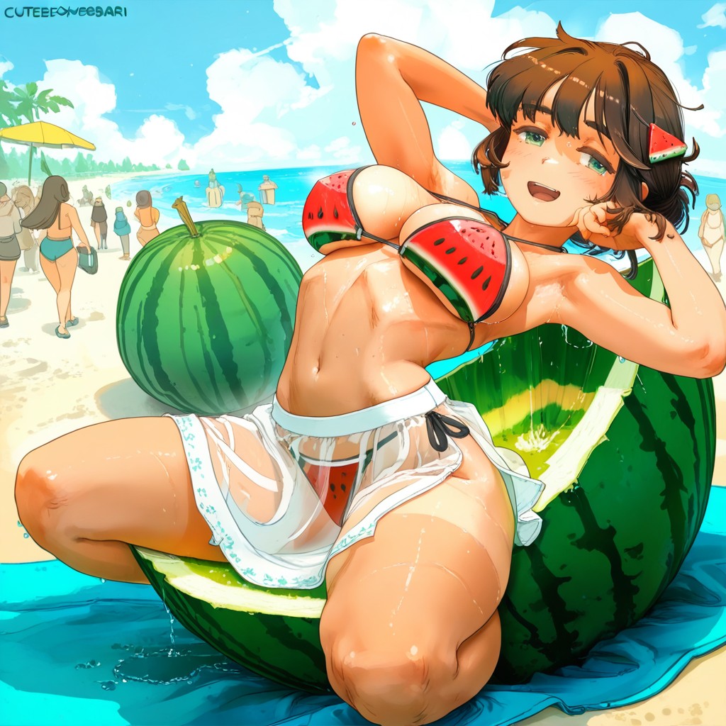 Thick Thighs, Full Body View, Open Mouth Hentai AI Porn