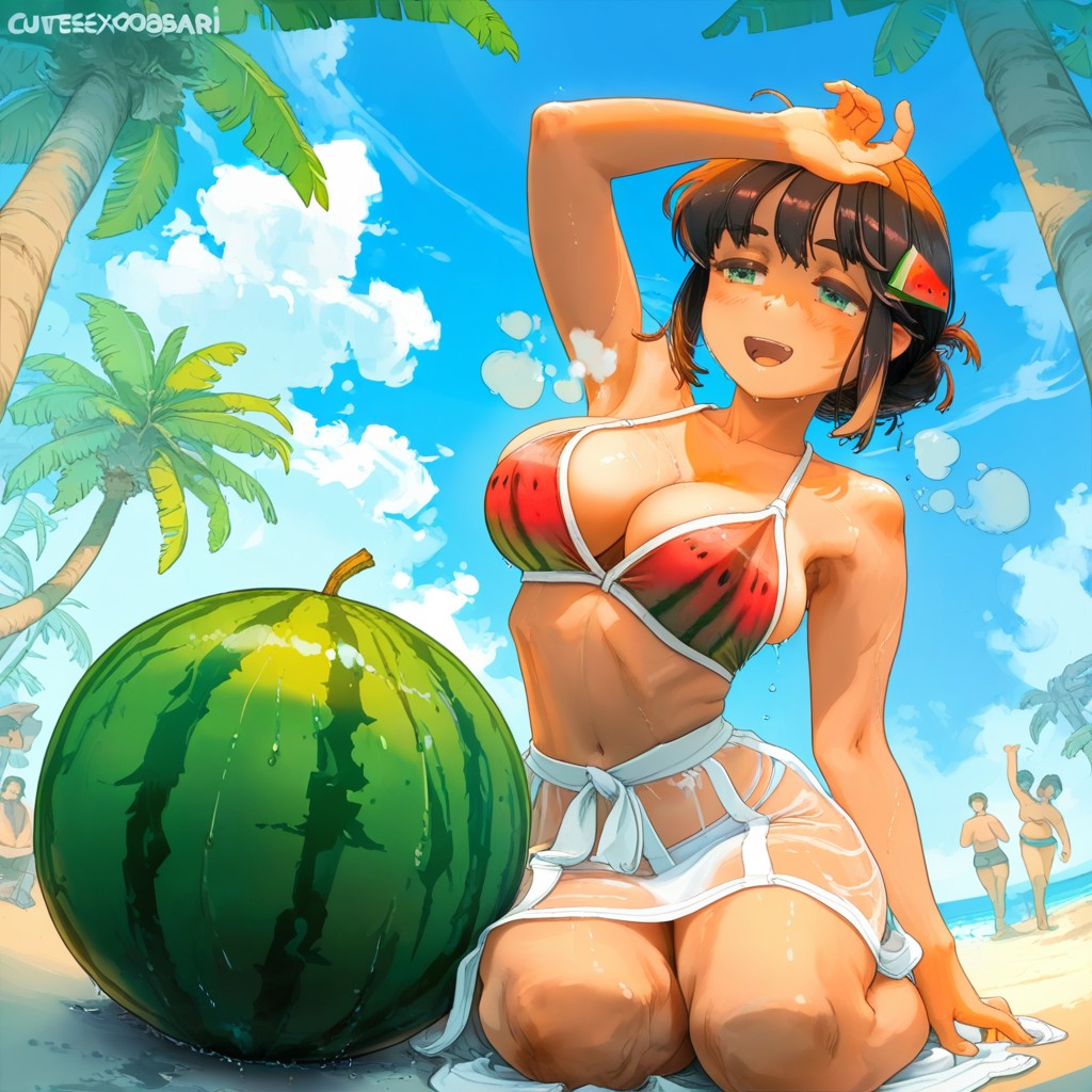 25+, Apple Hairpin, Beach Hentai AI Porn