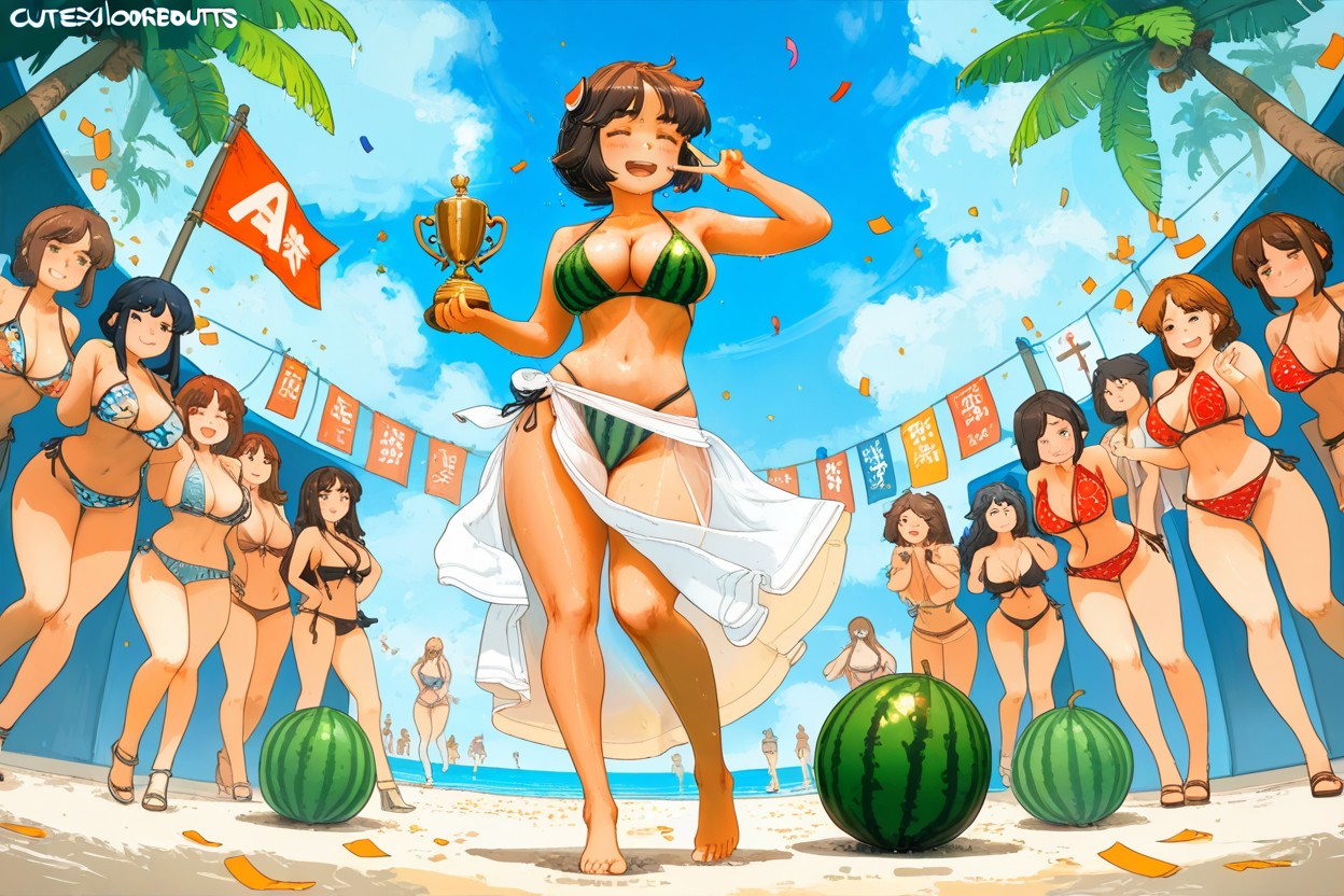 Melon, Steam, Rounded Breast Hentai AI Porn
