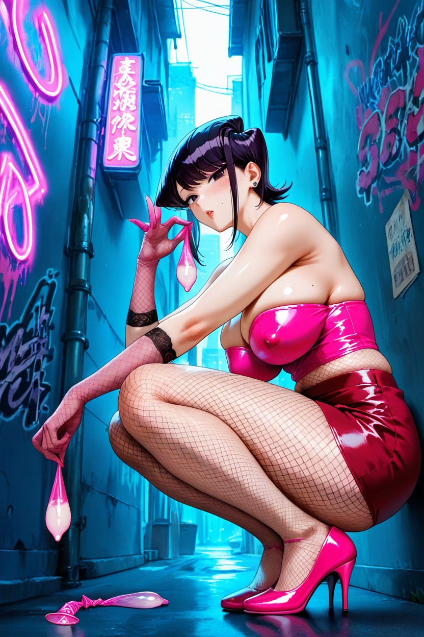 Noir, Neon Signs, Hirny Look Hentai AI Porn
