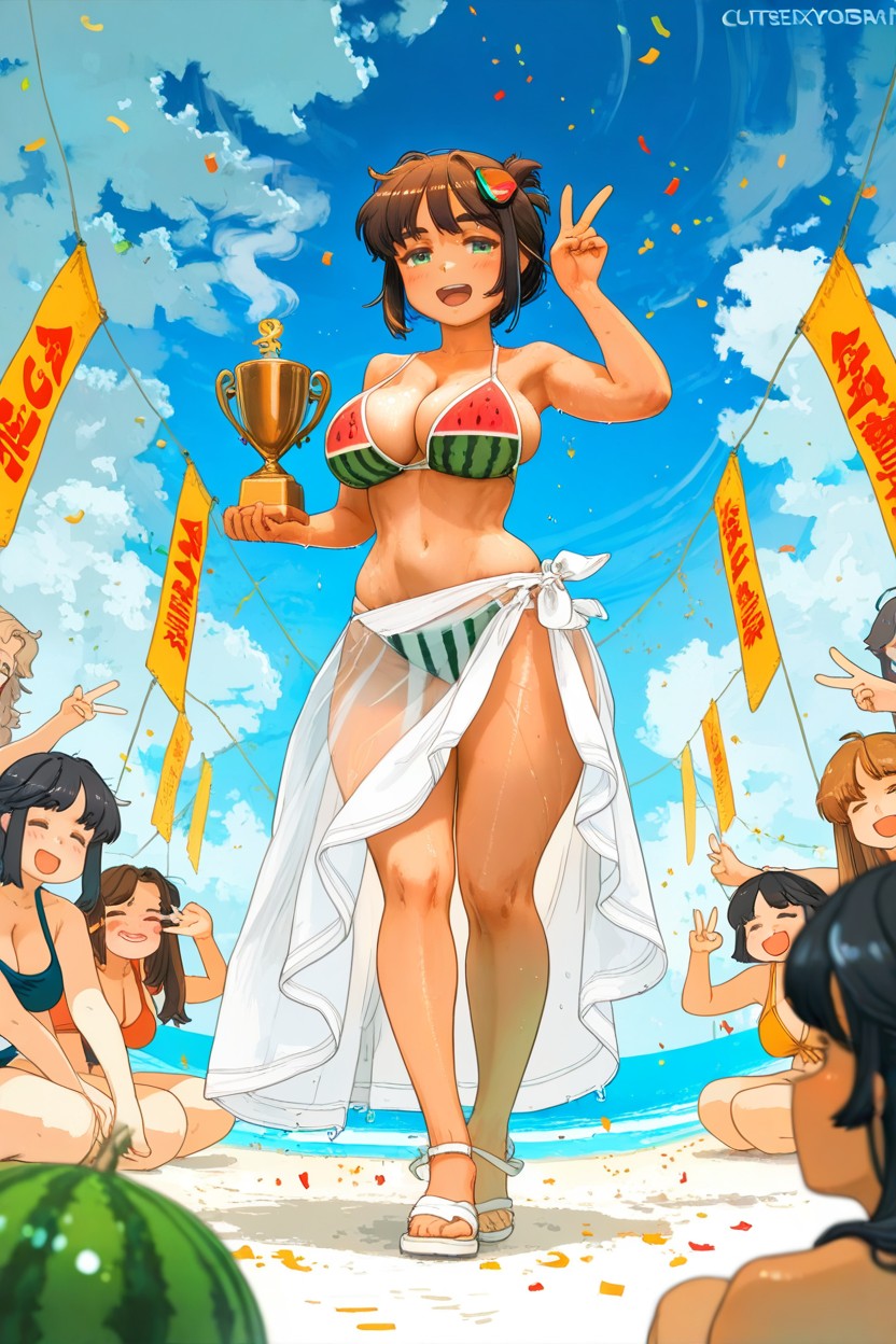 Disheveled, Sweaty, Navel Hentai AI Porn