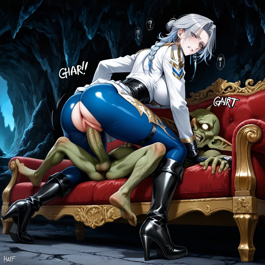 Shimada Fumikane Art Style, View From Below Dominant Posture, Futadom Hentai AI Porn