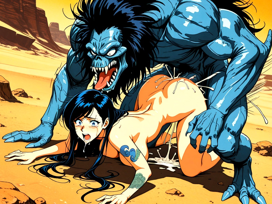 Top Down, Accurate Art Style, Monster Sex Hentai AI Porn