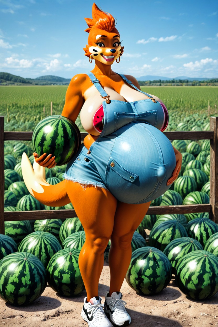 Portrait Photography, Massive Breast, Bare Thighs Hentai AI Porn