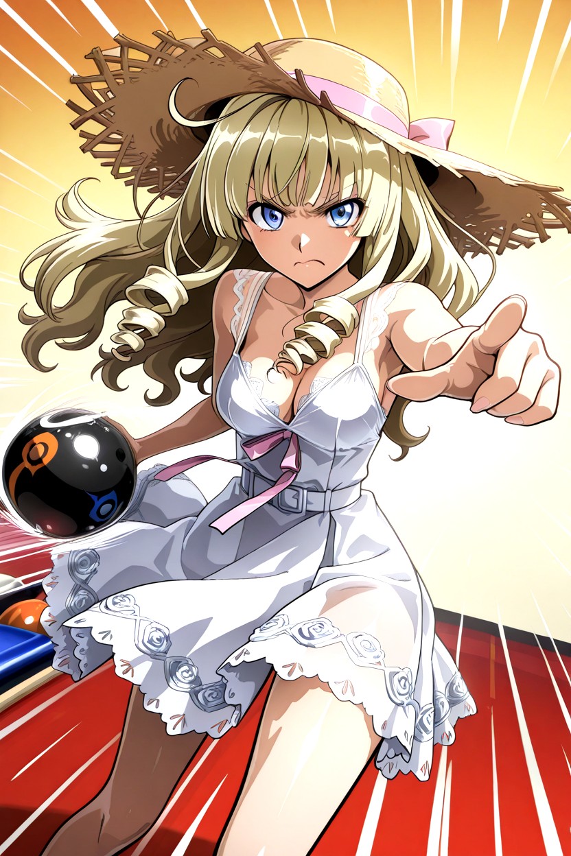 Dynamic Action Pose, Ahoge, Dramatic Speed Lines Effect Hentai AI Porn