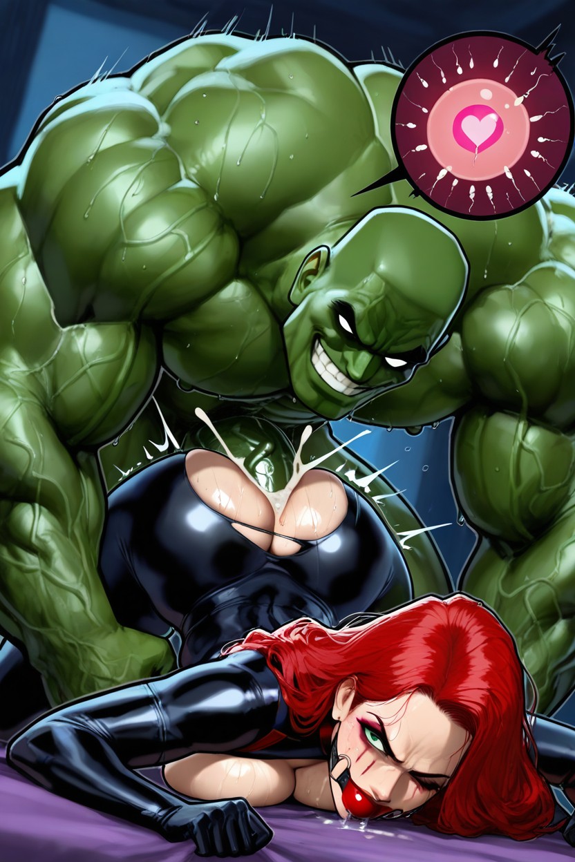 Muscular Hulking Man, Male Taller Than Female, Reluctant Hentai AI Porn