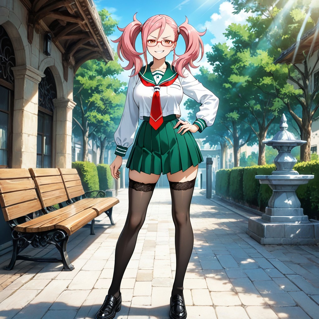 Small Ass, Detailed Face, Recognizable Saya Takagi Hairstyle Hentai AI Porn