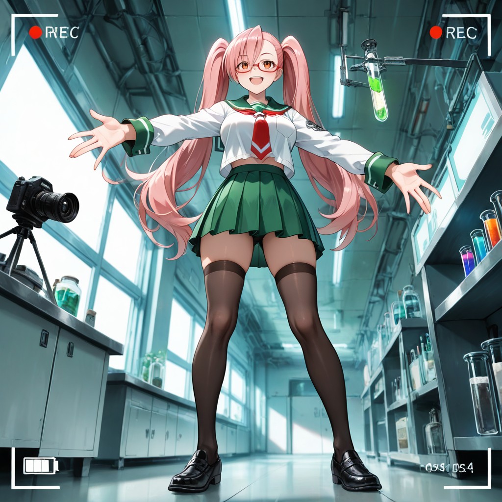 Bubbling Flasks, Excited, Energetic Celebratory Atmosphere Hentai AI Porn