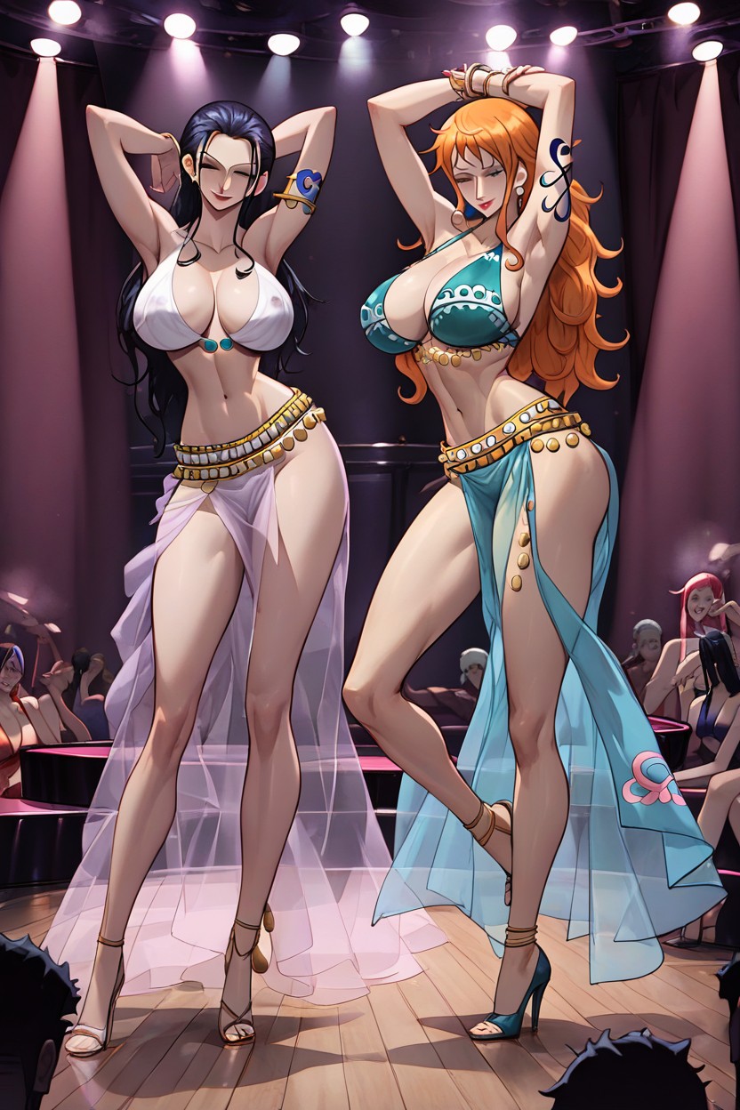 18+, Golden Harem Outfit, Naughty Face Hentai AI Porn