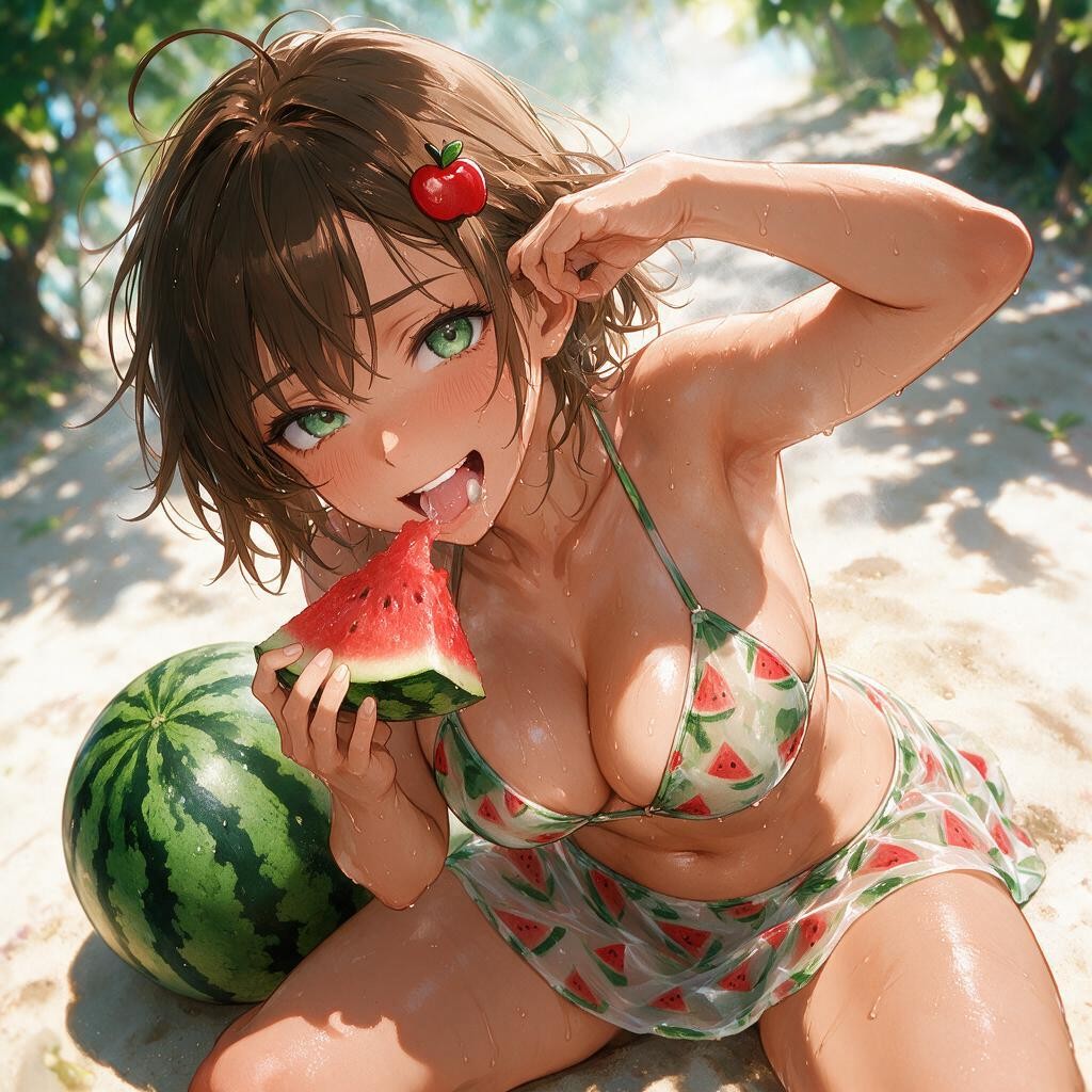 Brown Hair, Panting, Messy Wild Hair Hentai AI Porn