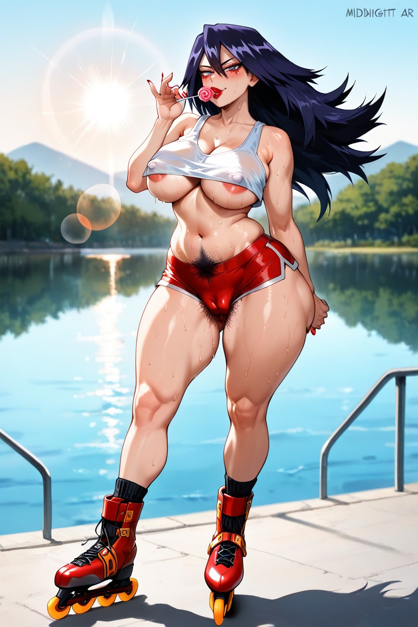 Depth Of Field, Areola Slip, Erect Nipples Hentai AI Porn