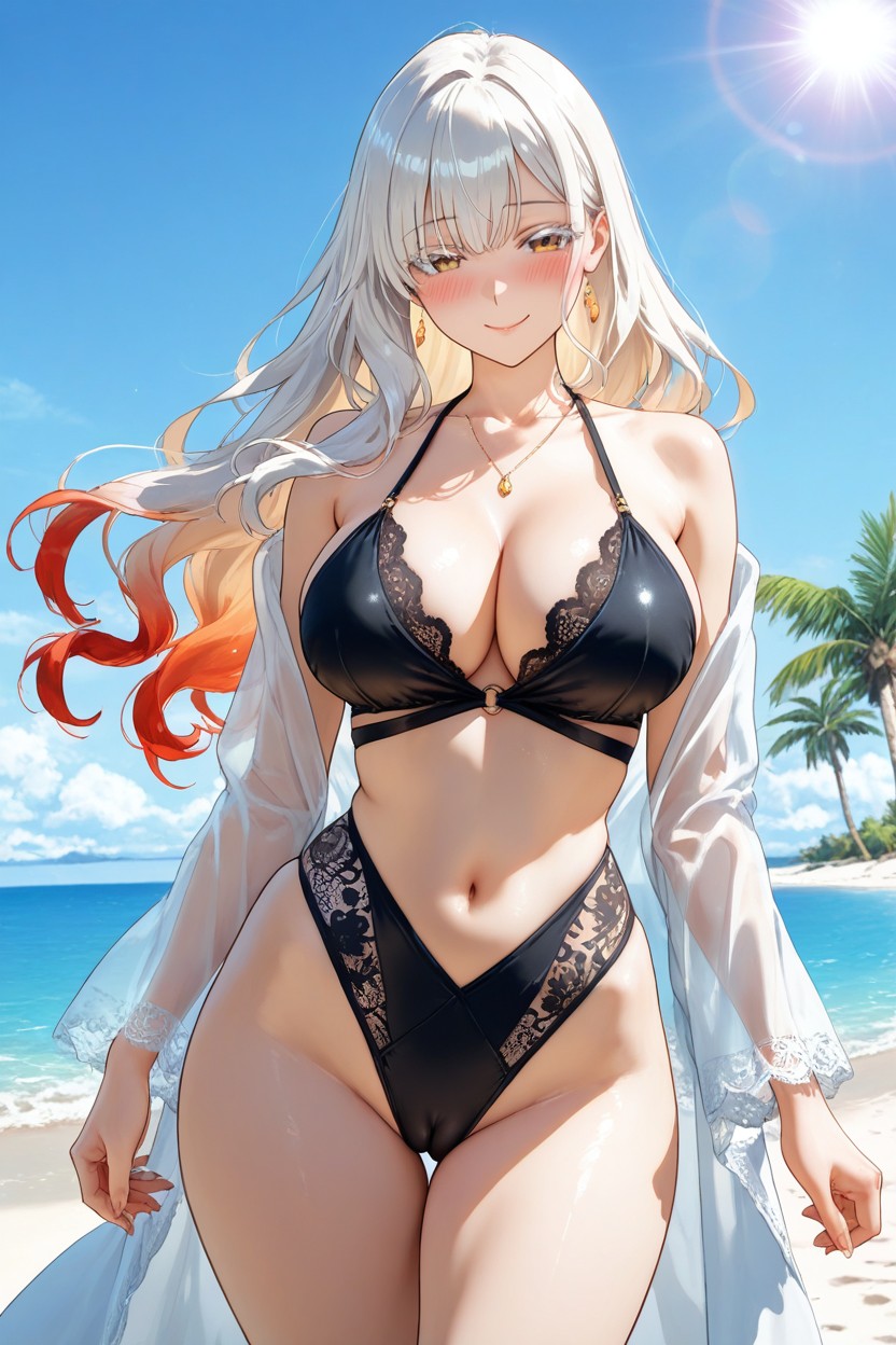 Anime, Hand-drawn Appearance, Elegant Lace Trim Hentai AI Porn