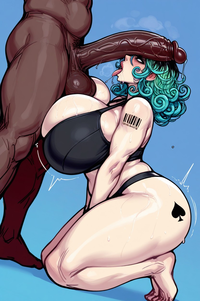 Muscular African Man, Ahegao, Barcode Tattoo Hentai AI Porn