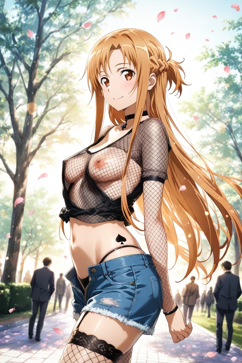 Bare Breastsno Bra, Nipple Visible Through Top, 18+ Hentai AI Porn