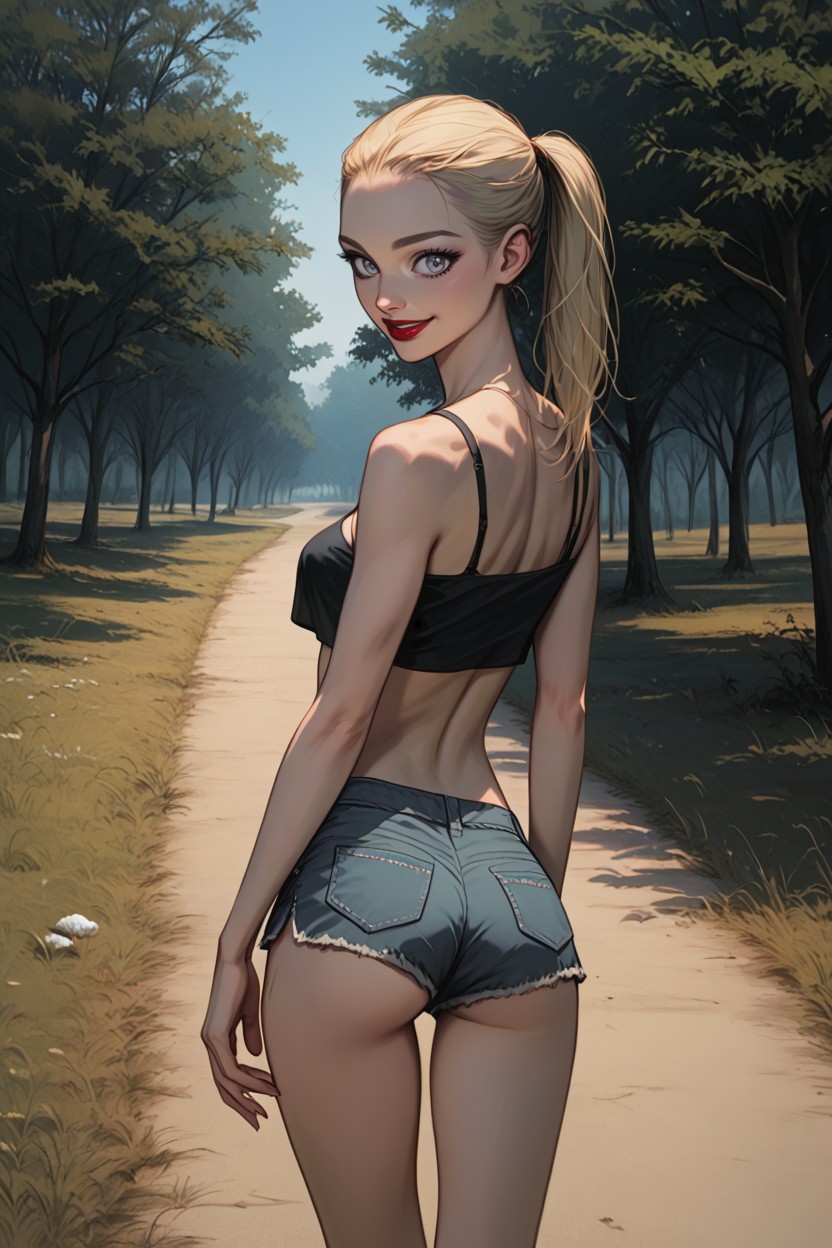 Grey Eyes, Medium Breast, Surprise Hentai AI Porn