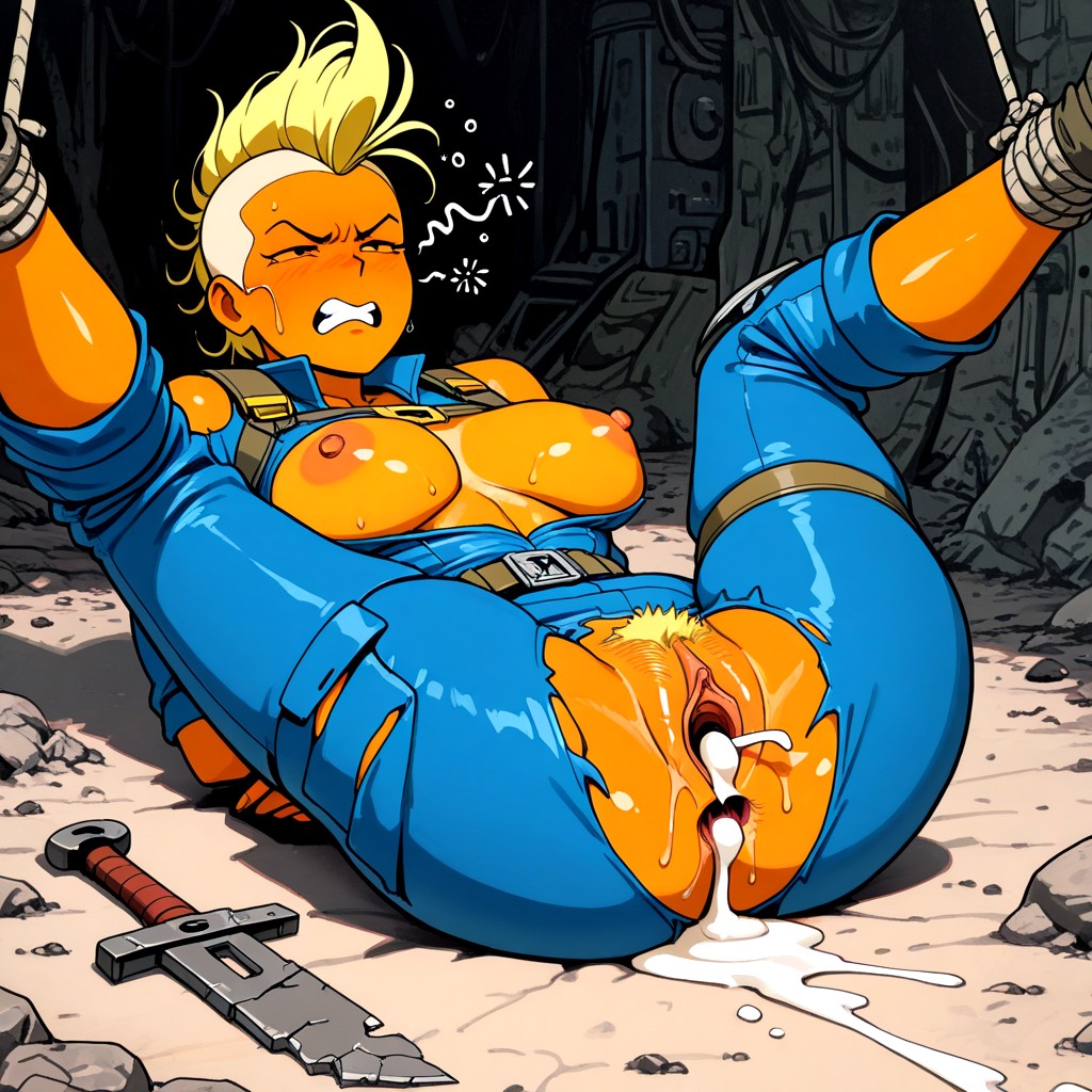 After Sex, Blue Jumpsuit, Defeat Hentai AI Porn