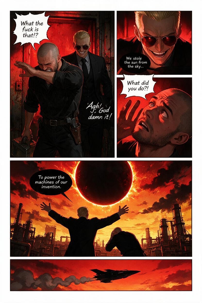 Bathed In Red Light The Shadow Of His Hand With Splayed Fingers Falls Across His Face The View Is From Above, Angular, Jagged Hentai AI Porn