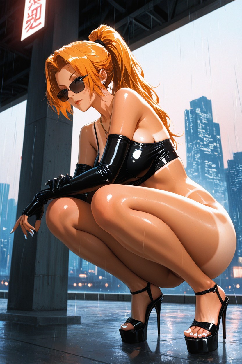 Powerful Thighs|an Hourglass Silhouette, Matsumoto Rangiku, High|sleek Hentai AI Porn