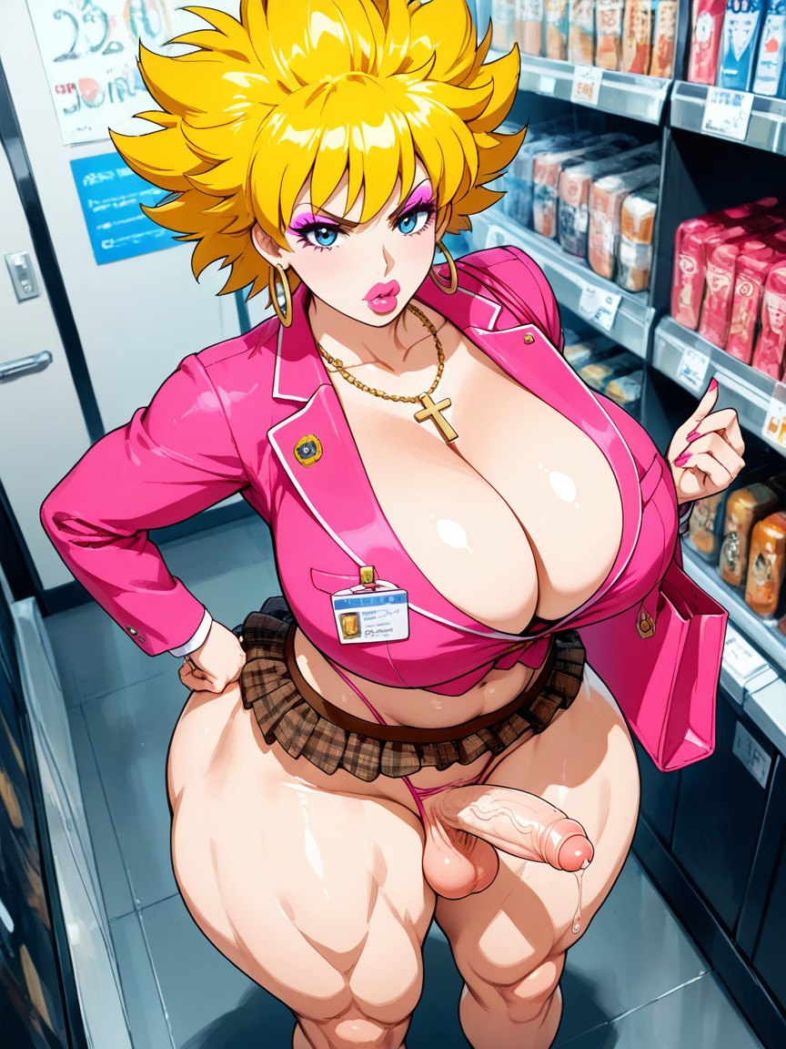 Micro Skirt, Lisa Simpson, Highleg Pink G-string Hentai AI Porn