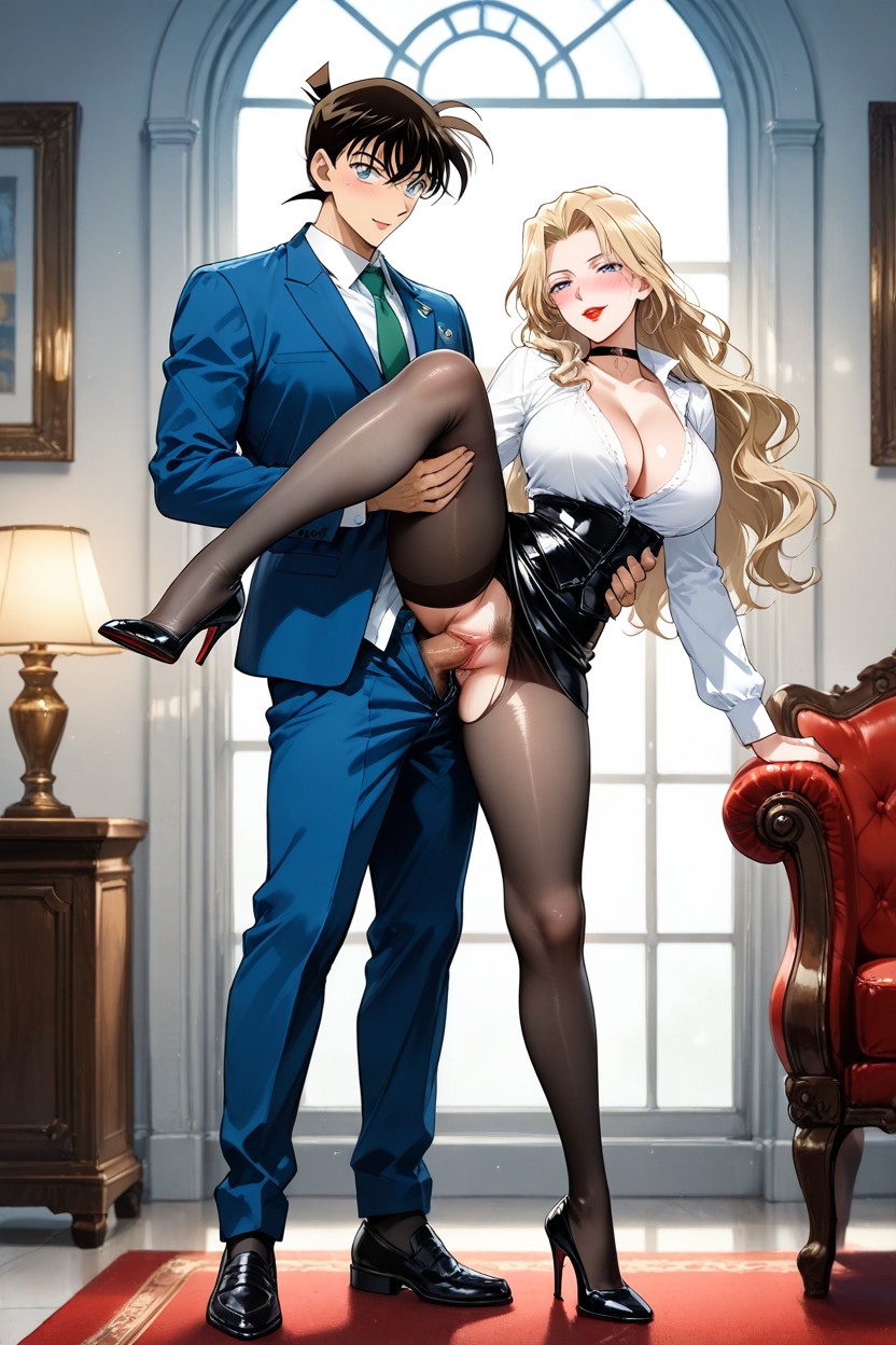 Sex From Behind, Horny, Green Tie Hentai AI Porn