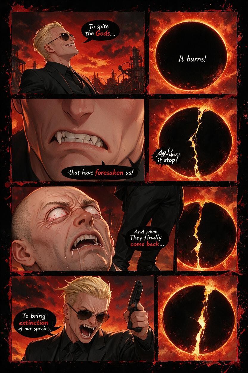 Raised Upright In Front Of His Face, Black Clouds, As If Affected By Wind Or Altered Gravity He Holds A Black Pistol In His Right Hand Hentai AI Porn
