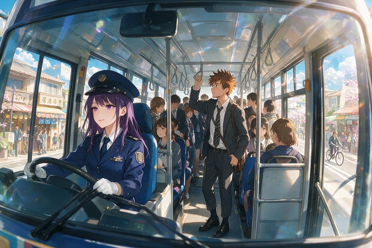 Detailed Bus Interiors, A Structured Visor Cap, Rich Vibrant Colors Hentai AI Porn
