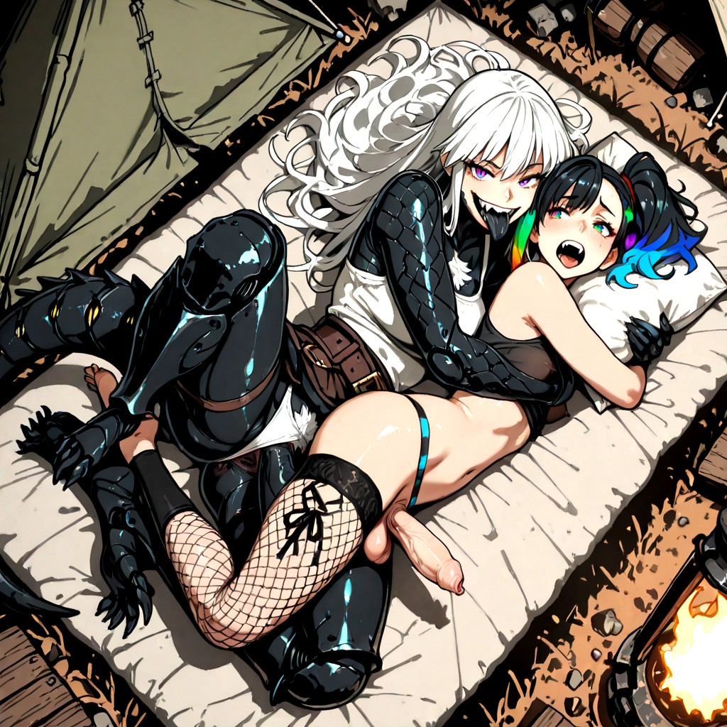 Face Scales, Lesbians Only, Playful Hentai AI Porn