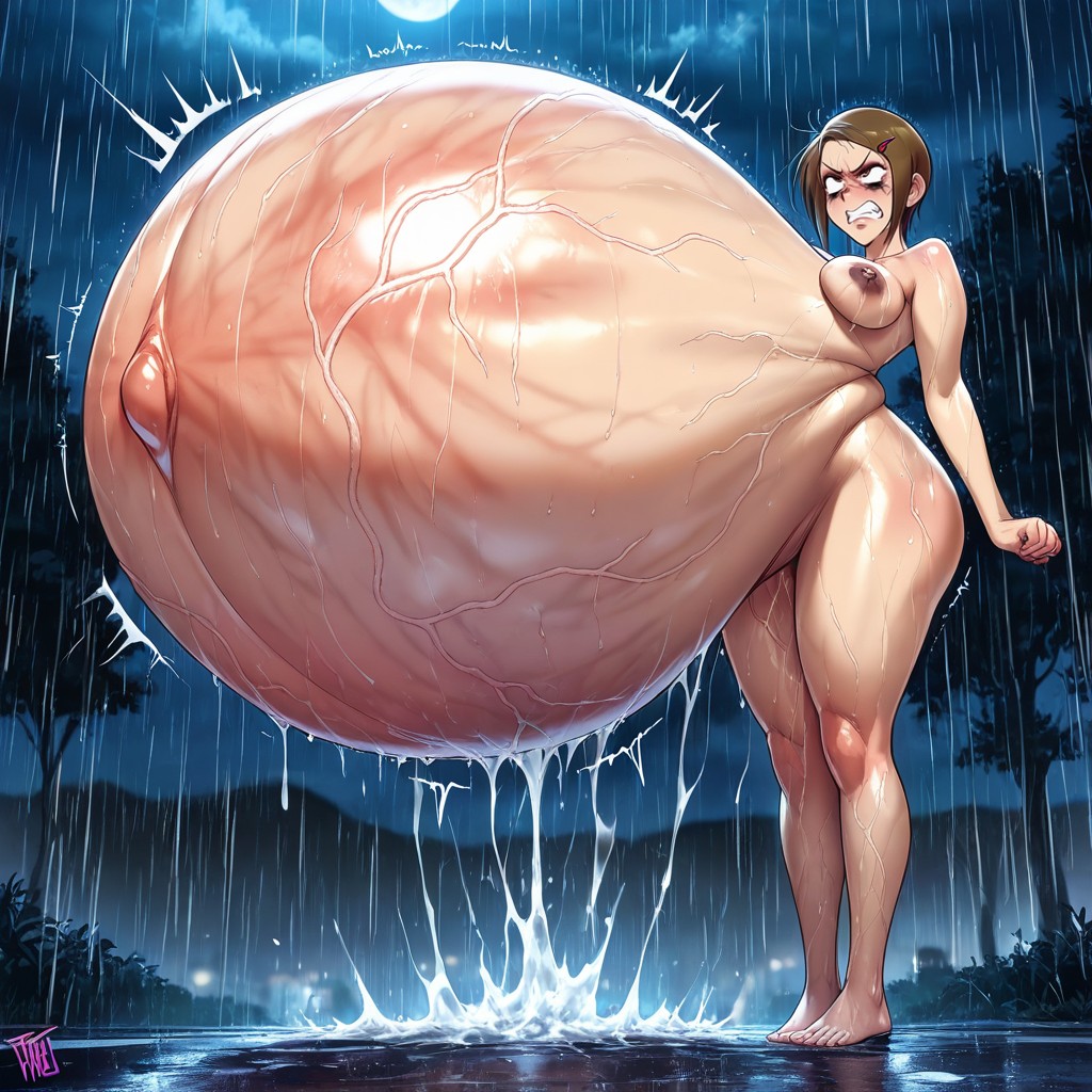Sudden Inflation, Standing, Hyper Excessive Inflation Hentai AI Porn