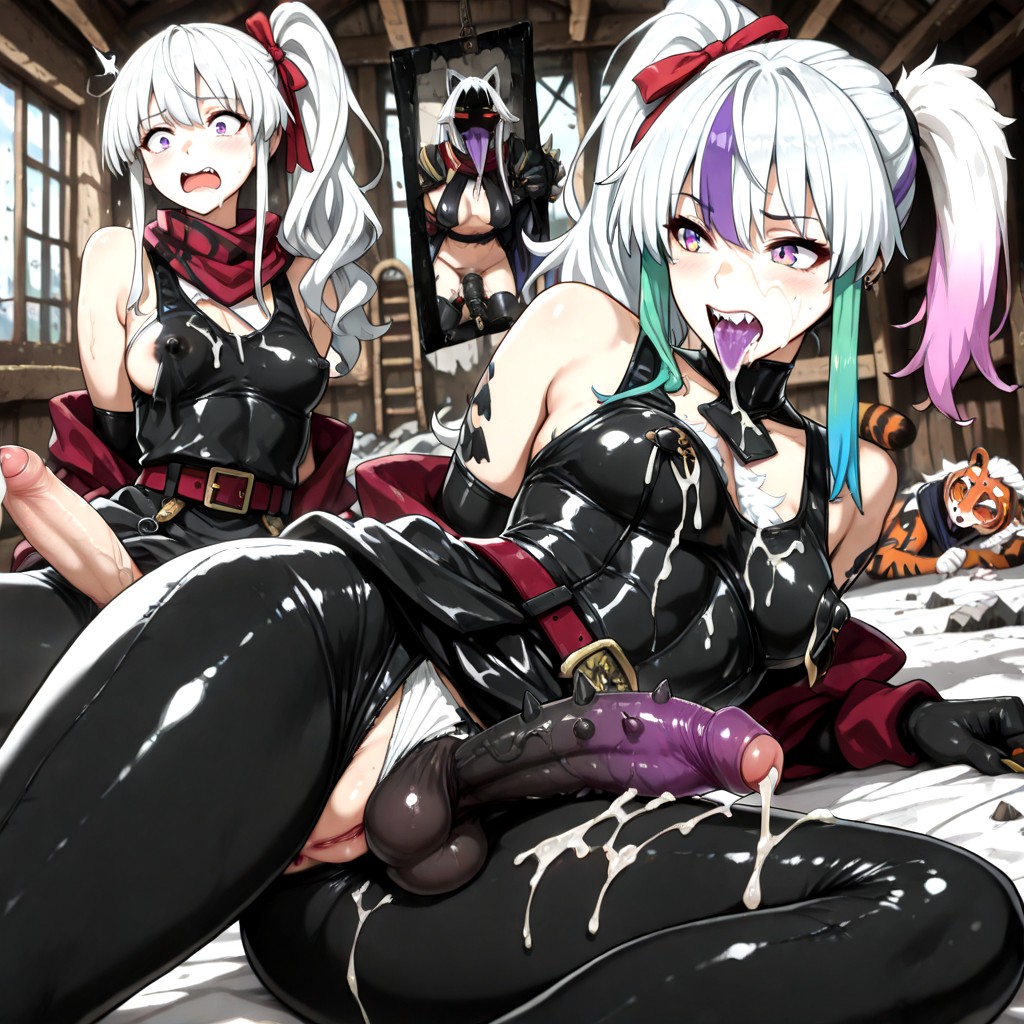 Gyaru, Armored Dress, Raccoon Woman Hentai AI Porn