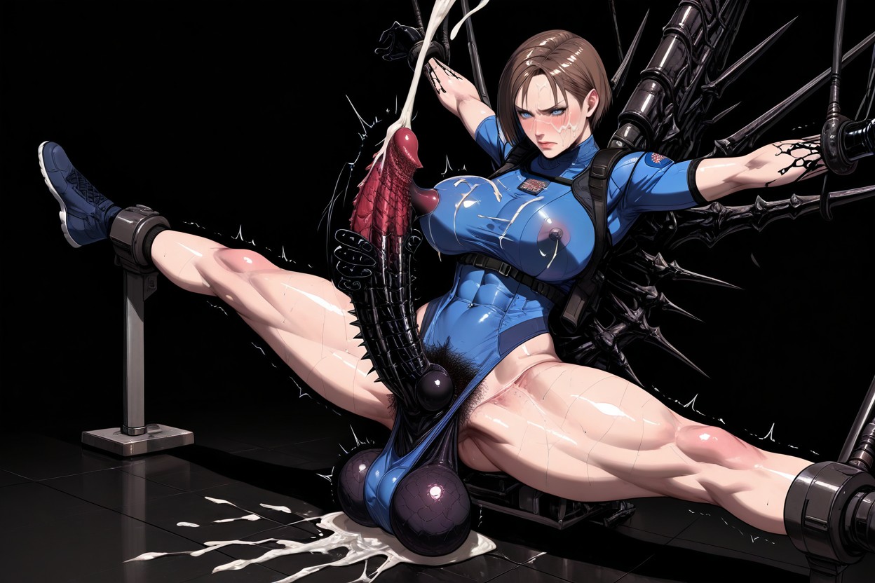 Trembling Horsecock, Futanari, Hyper Gigantic Glans Hentai AI Porn