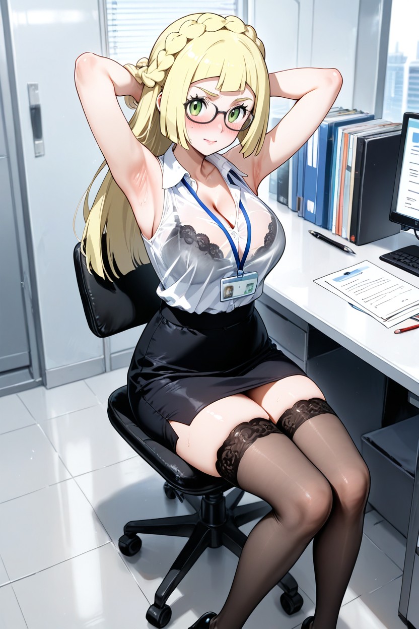 Legs, Sheer Blouse, Arms Hentai AI Porn