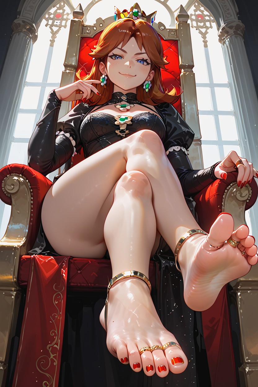 Red Nails, Detailed Feet, Dominatrix Hentai AI Porn
