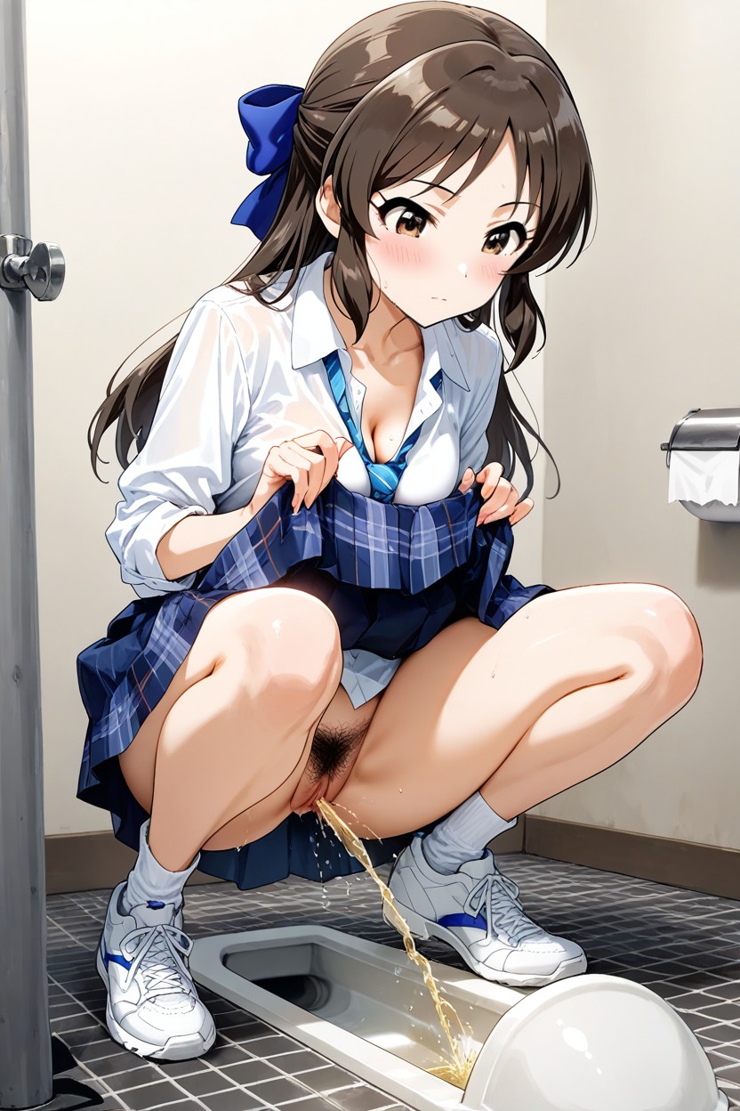 White Socks, Low-knees Squatting, Smart Casual Hentai IA