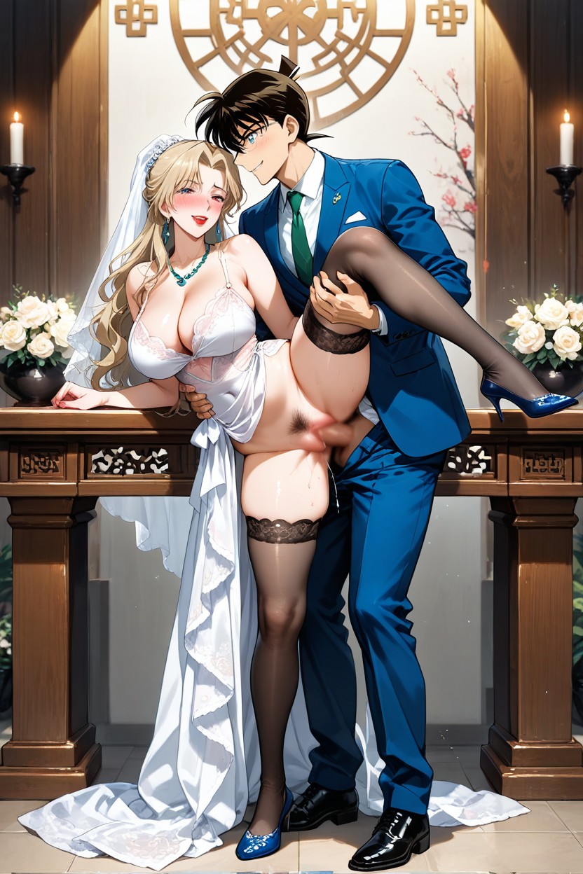 Duo, Body Pressed Close, Turquoise Jewelry And Necklaces Hentai AI Porn