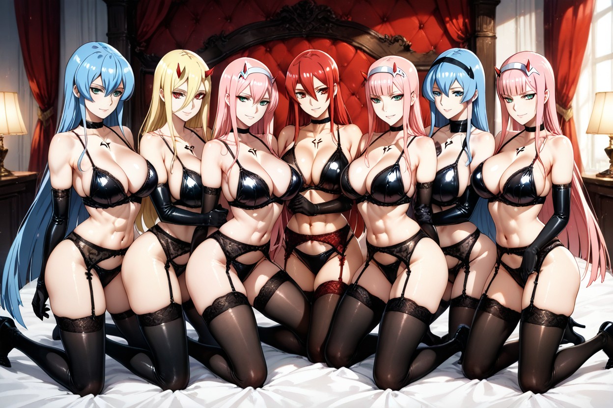 Latex Gloves, Stockings, Rounded Breast Hentai AI Porn
