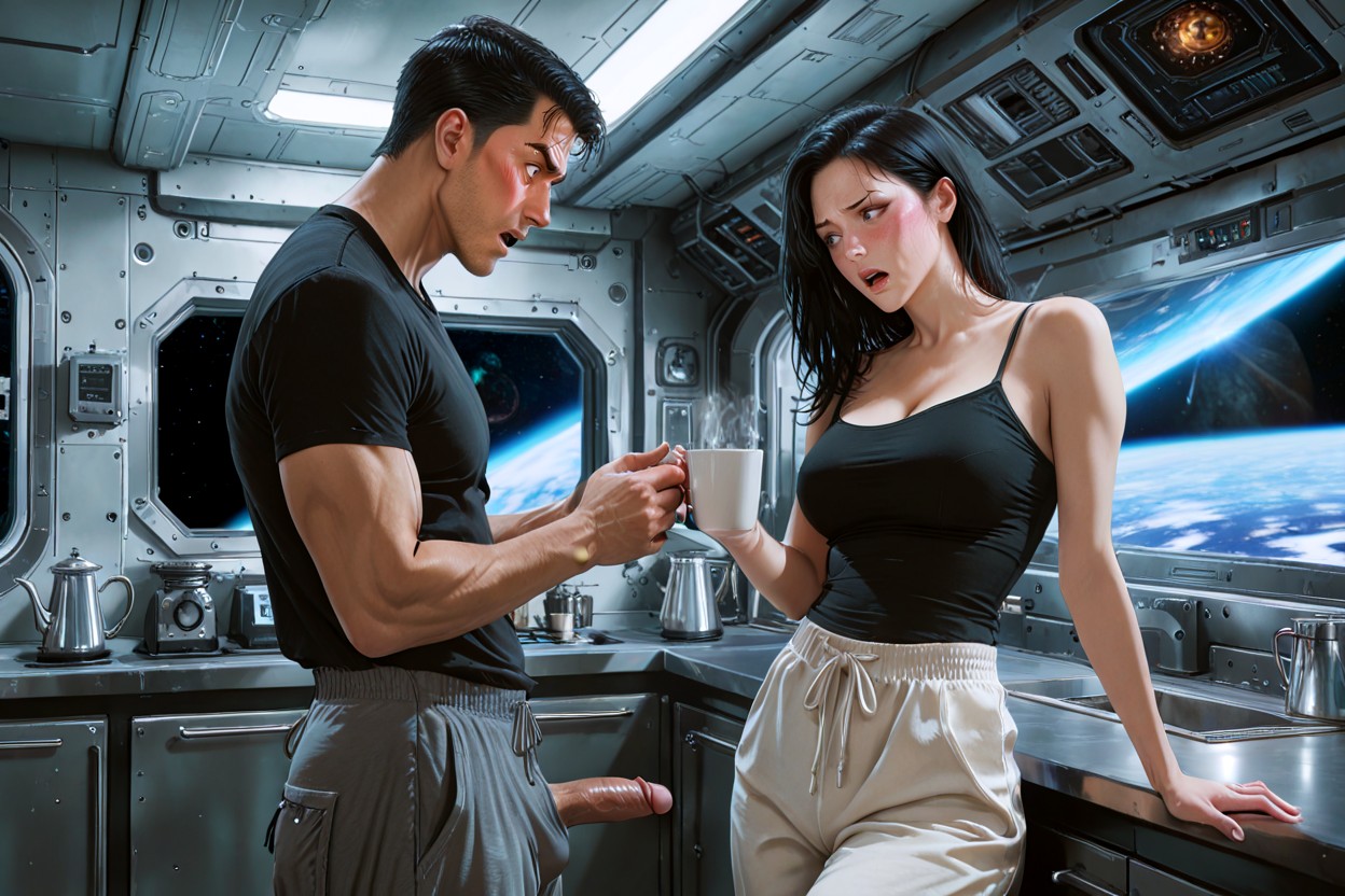 25+, On A Spaceship, Indoors Spaceship Industrial Interior Hentai AI Porn