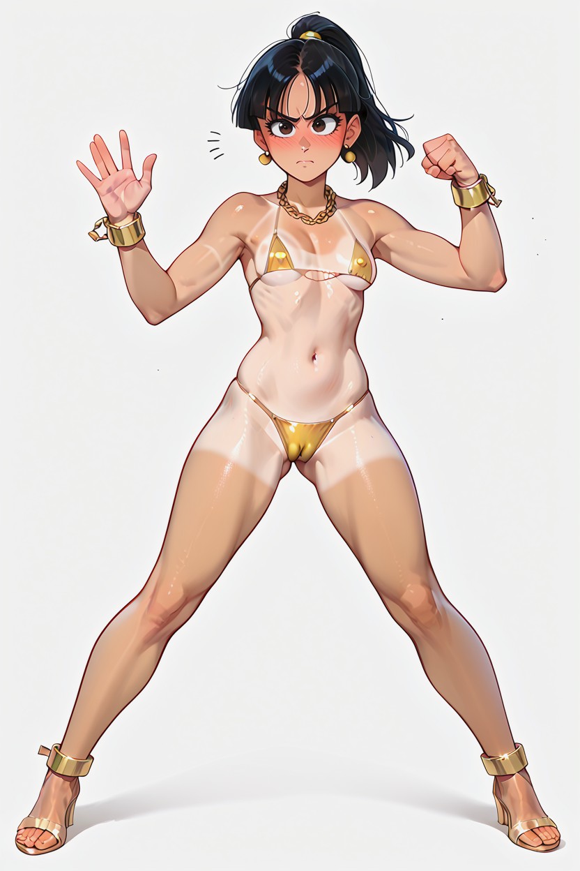 Chi-chi From Dragon Ball Z, Round Chest, Melkor Mancin Art Style Hentai AI Porn