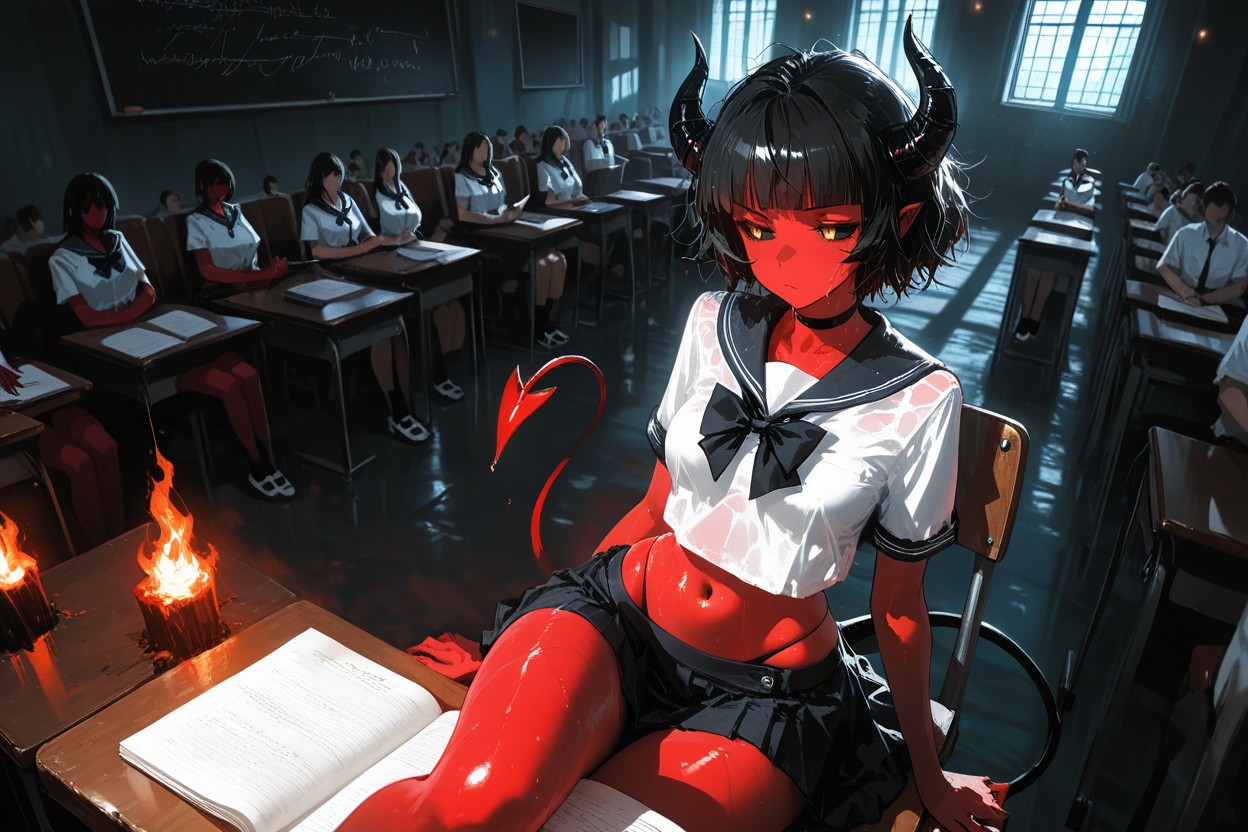 Underworld, Glowing, Devil Tail Hentai AI Porn
