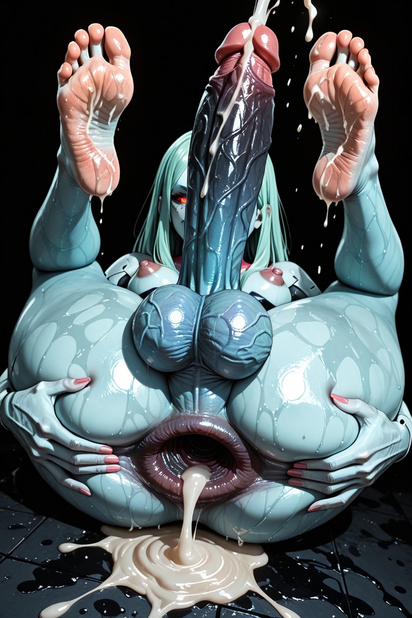 Hour Glass Figure, Skinny, Oversized Anus Hentai AI Porn