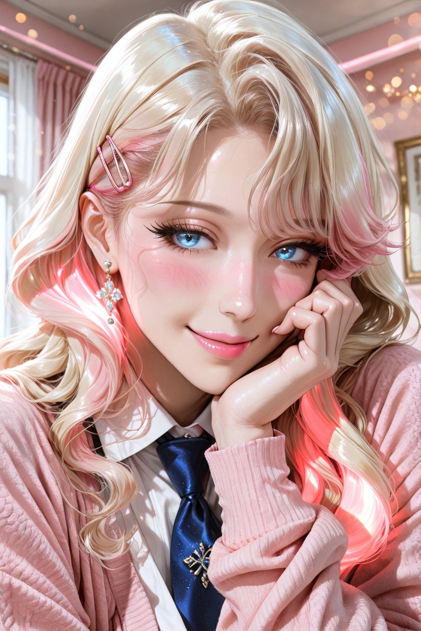 Gentle Eye Contact, Soft Shy Expression, Best Quality Hentai AI Porn