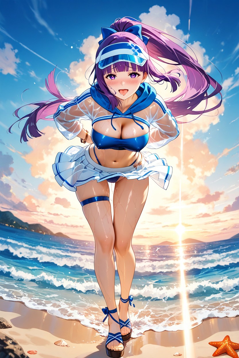 Wet Hair, Tongue, Shrug Clothing Hentai AI Porn