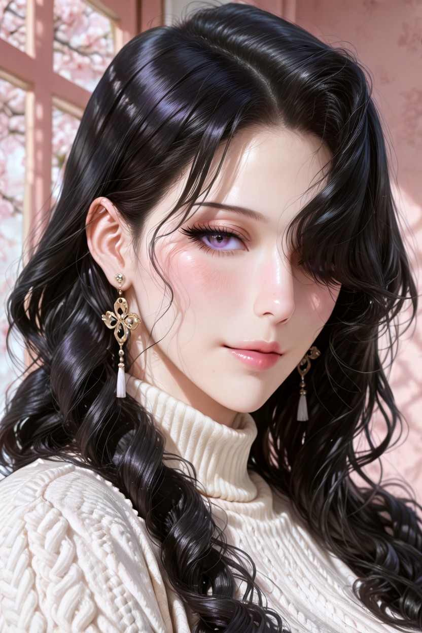 Delicate Jewelry, Soft Expression, Detailed Beautiful Face Hentai AI Porn