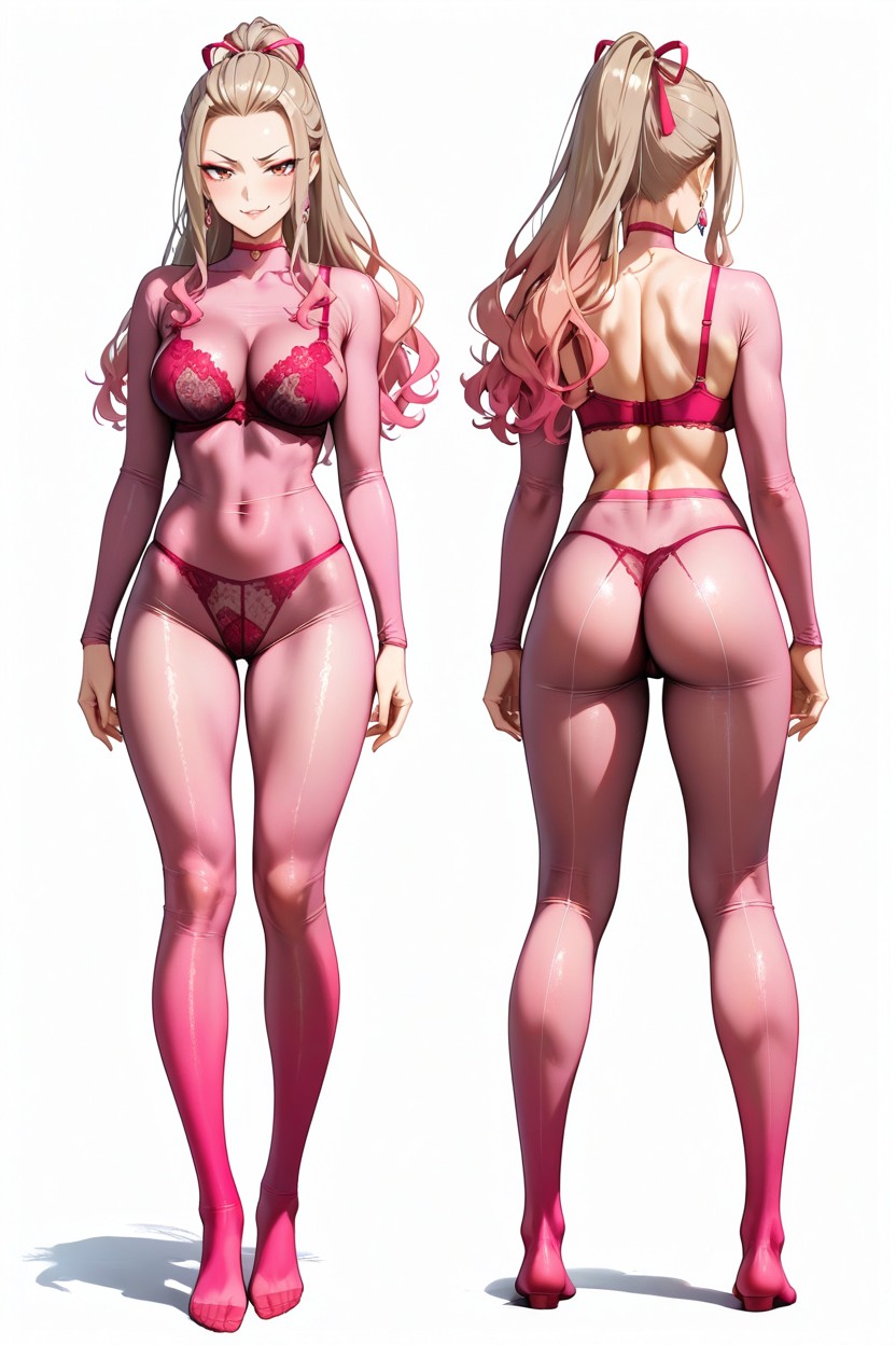 Back, Same Character Proportions And Outfits, Looking At Viewer Hentai AI Porn