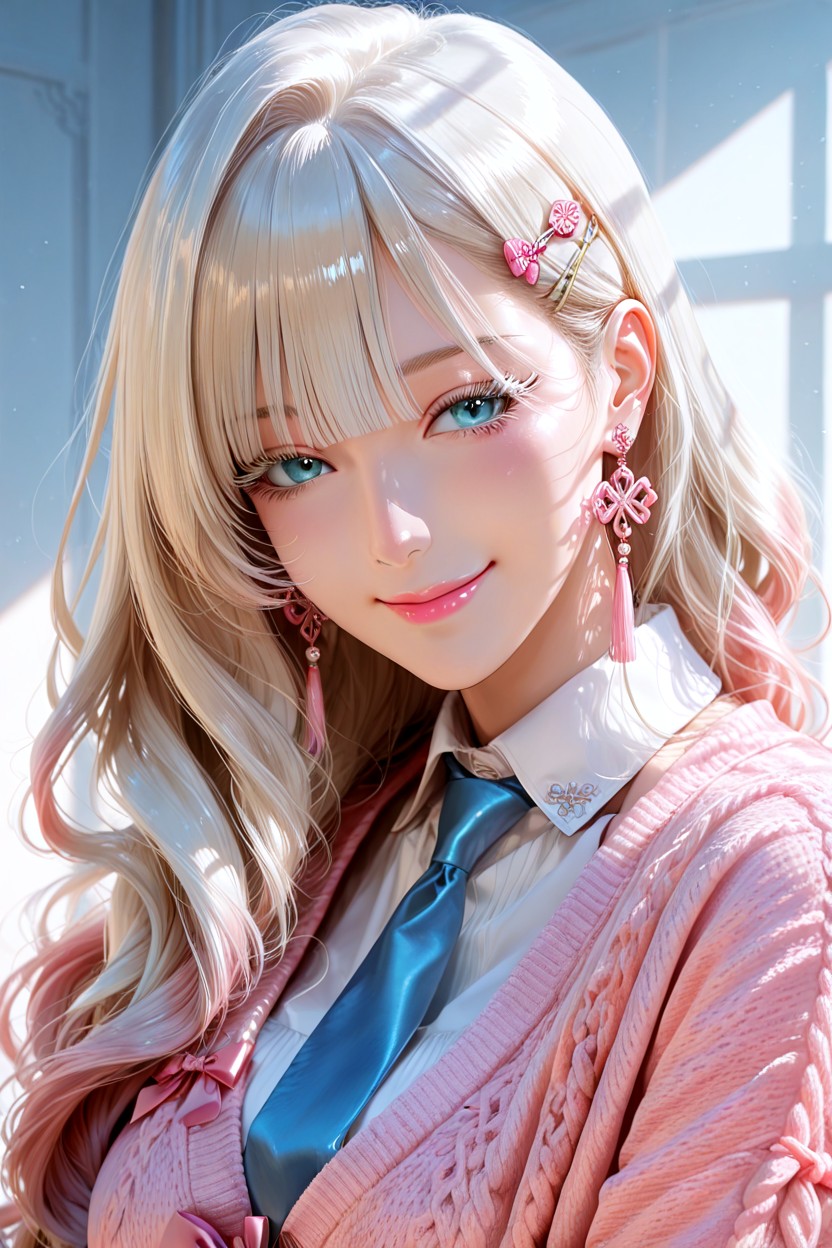 Best Detail, Natural Eyebrows, Soft Wavy Ends Hentai AI Porn