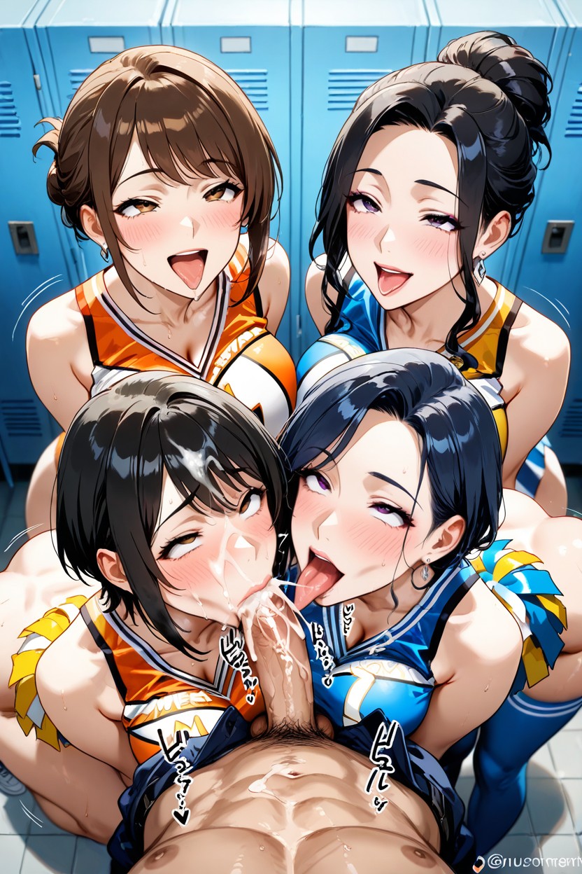 Threesome, Delighted, Sound Effects Hentai AI Porn
