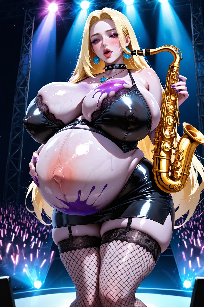 Very Long Gaunt Graceful Fashion Model Legs, Sideboob, Very Blushed Hentai AI Porn